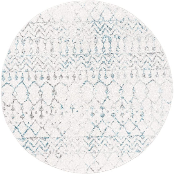 Union Rustic Grayci Handwoven Performance Blue Rug Wayfair